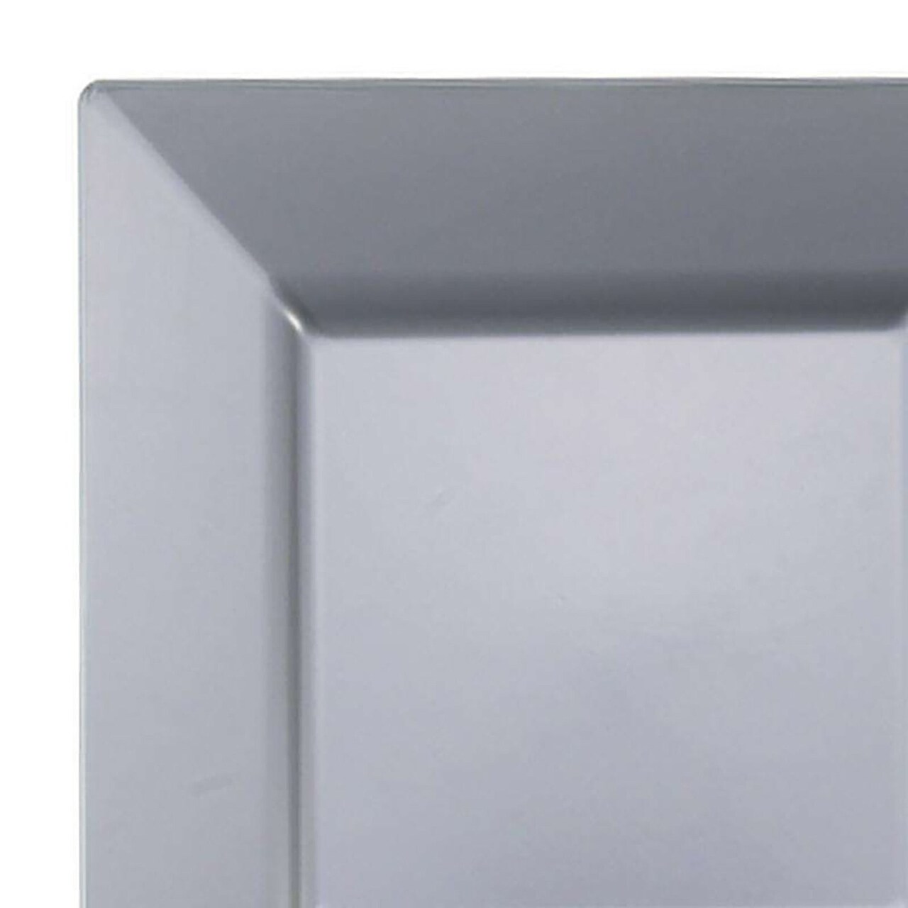 Silver Square Plastic Dinner Plates 10.75
